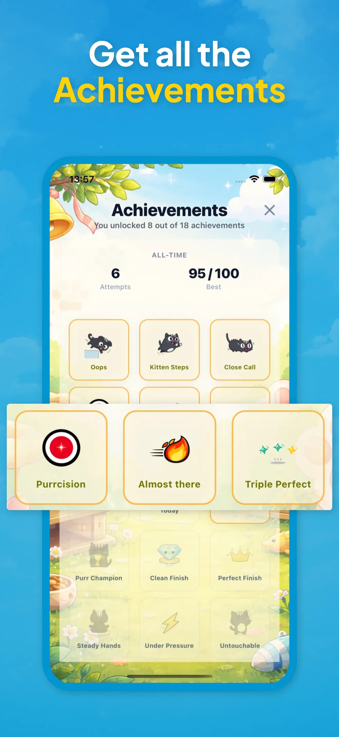 Don't Drop the Cat achievements promo