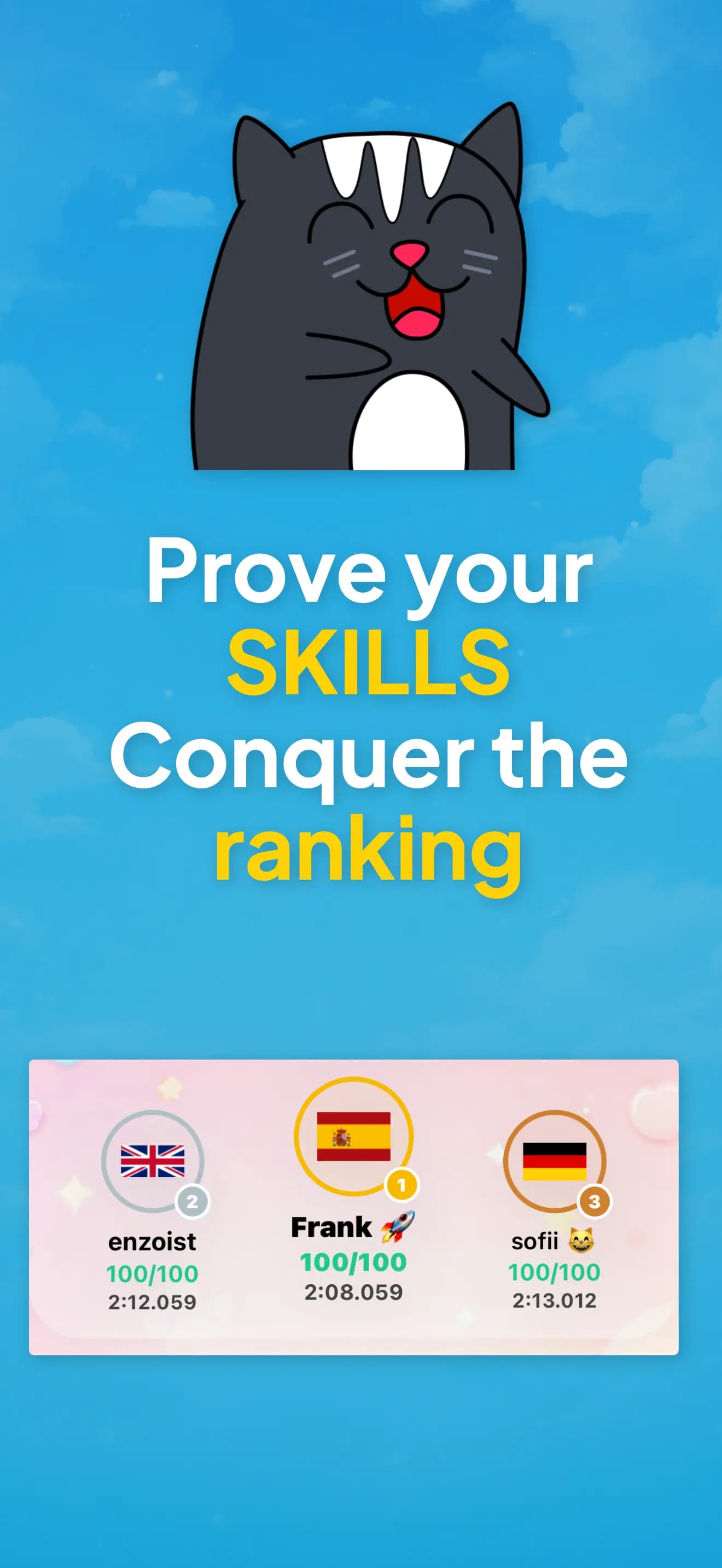 Promotional image for game skills and ranking